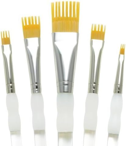 Aqualon Royal and Langnickel Wisp Short Handle Paint Brush Set, Flat, 5-Piece by Aqualon