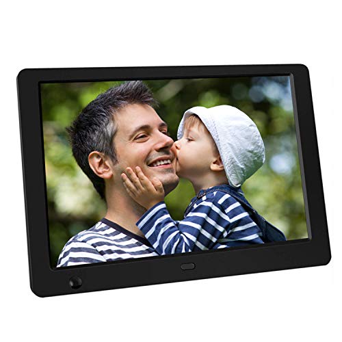 Digital Photo Frame, Motion Sensor HD 1280×800 Electronic Picture Frame with Music/Video/Calendar/Clock/Auto On-Off Timer, USB, MMC, SD Card, Remote Control, 7 Inch