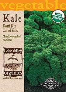 Lake Valley Organic Kale Dwarf Blue Curled Vates Seeds