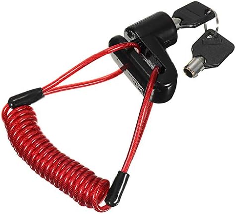LONGZUTS Tire Anti-Theft Lock - Electric Scooter Disc Brakes Wheels Lock with Steel Wire Suitable for Xiaomi Mijia M365 Skateboard or Similar Models (Black)