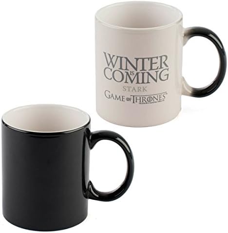 Miracle Mugs(Tm) Game of Thrones Mugs- Great Houses Of Game Of Thrones - Magic Mugs (Winter Is Coming)
