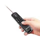Zoweetek Wireless Air Mouse Presenter with Laser Pointer, 2.4GHz PPT Remote Clicker for Multi Media Devices, Projector, PC, Tablet