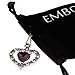 Vintage Romantic Victorian Lavender Purple Violet Stone Crystal Heart Silver-Tone Chain Necklace Pendant Jewelry Gift