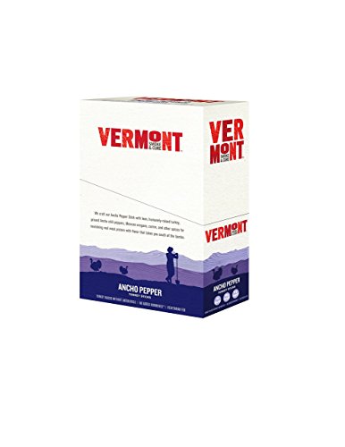 Vermont Smoke & Cure Meat Sticks, Turkey, Antibiotic Free, Gluten Free, Ancho Pepper, 1oz Stick, 24 Count