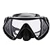 Adults Scuba Diving Mask Snorkeling Package Set Dry top Snorkel Purge Valve with Silicone Mouth Piece, Tempered Glass Lens Freediving Mask Anti-Fog No Leak Watertight,Black - Gear Bag Included