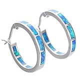 Bamos Jewelry Girls 925 Promise Silver Best Friend Gift Hoop Earrings Wedding Engagement Hoop Stud Earrings 19 MM