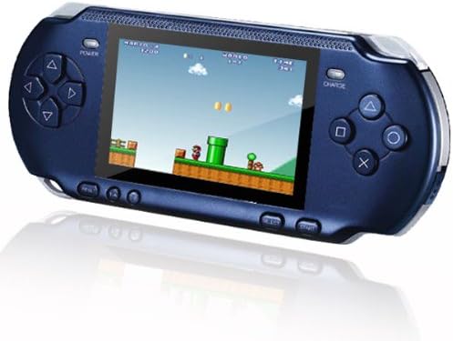Blue Slimstation 16 Bit Handheld Computer Games Console with 131 Retro Games.