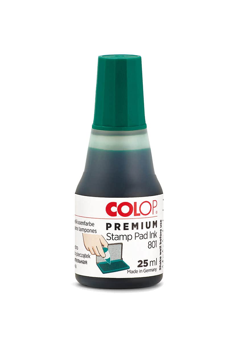 Colop 801 Stamp Pad Ink 25 ml green
