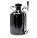 GrowlerWerks uKeg Pressurized Growler, 128 oz, Black Chrome