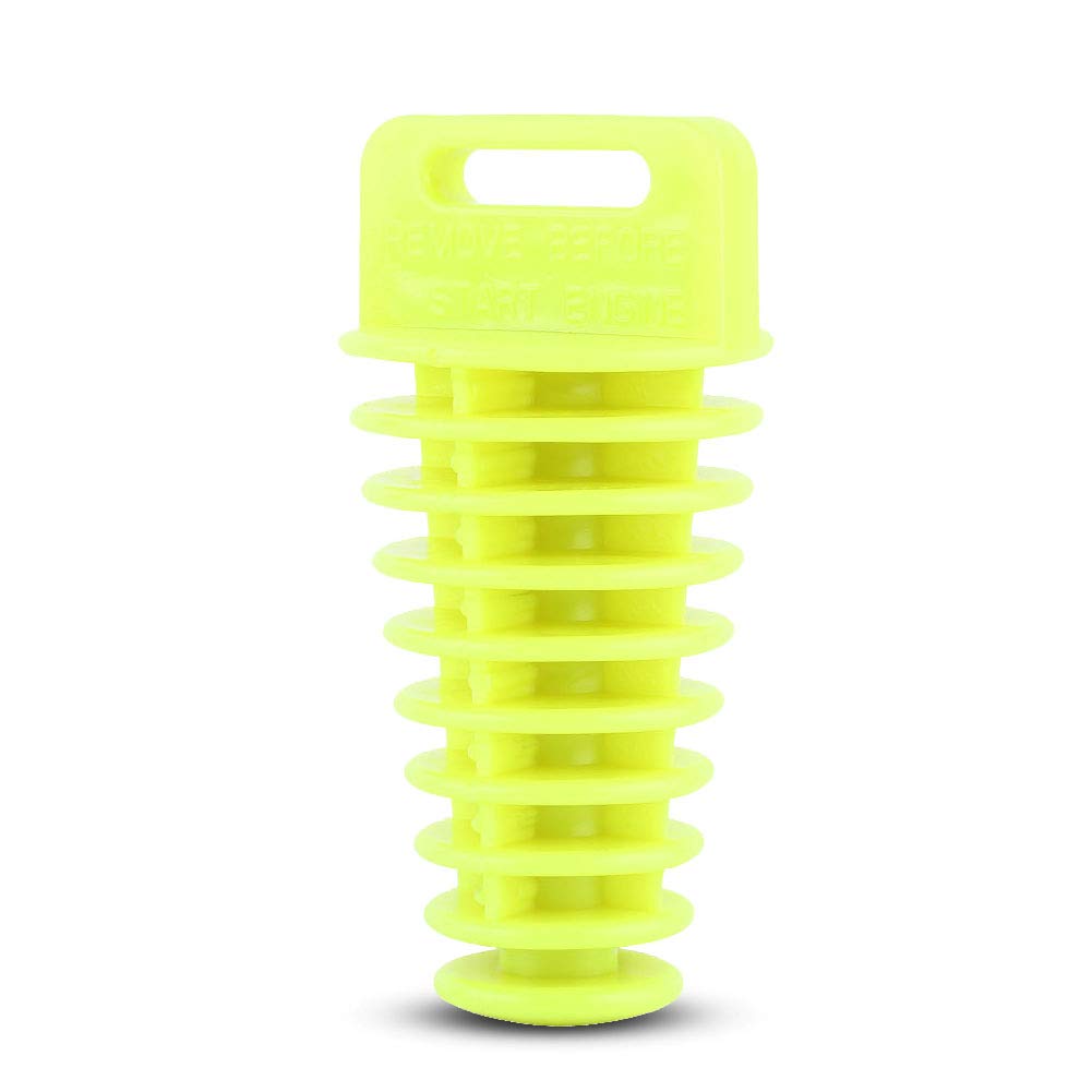 Muffler Exhaust Wash Plug Motorcycle Dirt Bike 2/4 Stroke ATV QUAD Exhaust Silencer Wash Plug Kit (Color : Lime Yellow) Car Modification