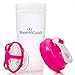 Insulated Meal Prep Bag, Lunch Box with Leakproof Portion Control Container Set, Reusable Ice Pack, Shaker Bottle and Vitamin Pocket for Healthy Meals All Day (Pink)