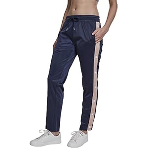Urban Classics dames Sportbroek Joggingbroek voor dames, button up track pants, sportbroek