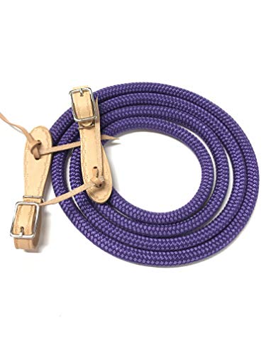 yacht rope rein with buckle slobber strap purple
