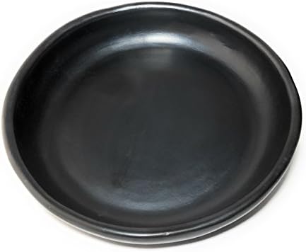 Round Serving Plate Black Clay 9" Black Clay