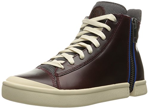 Diesel Men's Zip-Round S-Nentish Fashion Sneaker, Oxblood Red/Castlerock,  13 M US