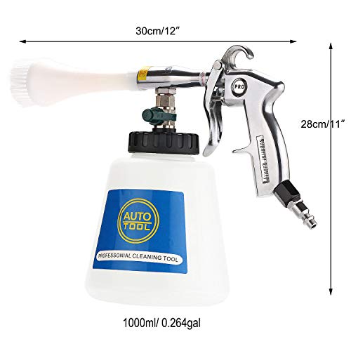 CPROSP Car Cleaning Gun Interior Washing Air Blow Gun Automotive Air Pulse Cleaning Equipment High Pressure Foamaster Nozzle Sprayer with 1L Foam Bottle - Thumbnail 6