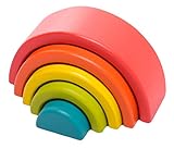 Large Wooden Rainbow Block set - 5 nesting blocks