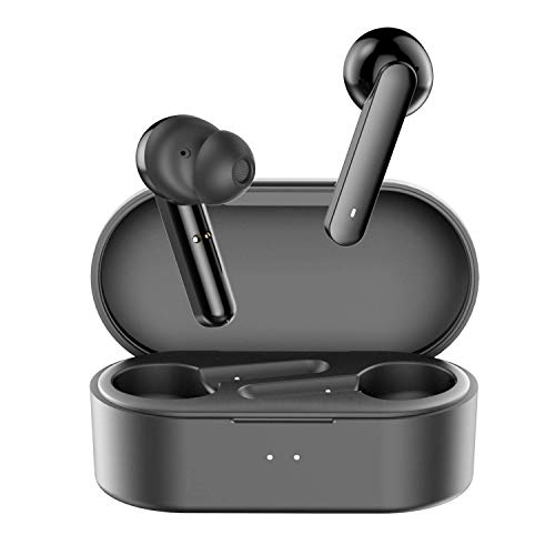 SoundPEATS TruePods True Wireless Earbuds 5.0 Bluetooth Headphones in-Ear Stereo Wireless Earphones with Dual Mic Built-in, Touch Control, One-Step Pairing, Total 20 Hours Play Time