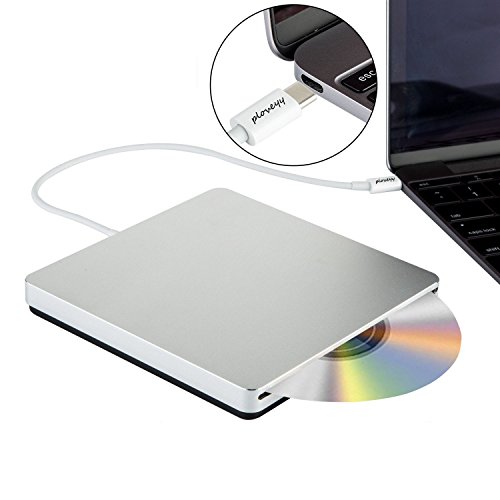 Ploveyy-USB-C-Superdrive-External-DVDCD-Reader-and-DVDCD-Burner-for-latest-Mac-ProMacBook-ProASUS-ASUSDELL-Latitude-with-USB-C-Port-Plug-and-Play-Silver