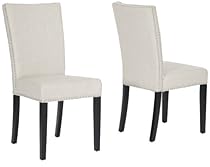 Baxton Studio Harrowgate Linen Modern Dining Chair, Beige, Set of 2