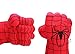 Fairzoo Spider-Man Gloves Smash Soft Plush Fists Pairs Costume Red and Black