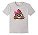 Cute Funny Emoji Pink Bow Cutie Poo T-Shirt - Poop Emoji