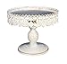 Home Decor Essentials castellated Decorative Cake Stand, 10 x 9, white wash