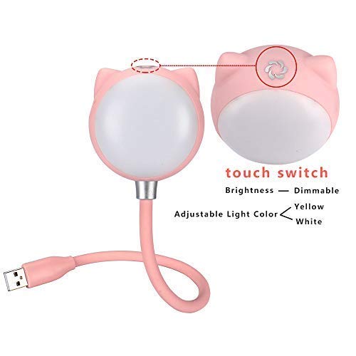 KuDiff Desk Lamp with USB Charging Port Built in Bluetooth Speaker Touch Sensitive Dimmable Brightness & 2 Color Mode, Creative Reading Lamp with Bluetooth Music Night Light Flexible USB Goose Neck