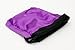 Small Dice Bag 3.75x4 Inch Velvet Double Stitched Snag Proof Satin Lining - Holds 21 Dice Comfortably - Purple Interior with Black Exterior