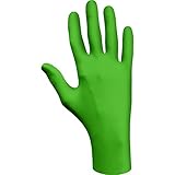 SHOWA 6110PFM GreeN-DEX Biodegradable Industrial Grade Nitrile Glove, Disposable, Powder-Free, 4 mil Thickness (1 box)