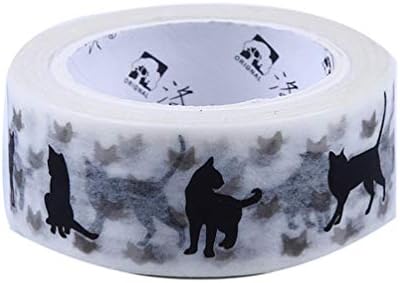 LWANFEI Cute Washi Tape Paper Cat Animal DIY Adhesive Masking Tapes Scrapbooking Journal Collection Travel Gift,25#