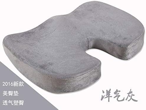 Memory Foam Seat Cushion for Sciatica Relief, Tailbone, Coccyx and Hip Pain Gray U