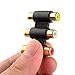 Cable Matters 5-Pack Gold Plated 3-RCA Coupler