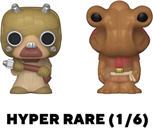 Funko Bitty POP! Star Wars - Luke, 4-Pack - Luke Skywalker, OBI-Wan Kenobi, Jawa and A Surprise Mystery Mini Figure - 0.9 Inch (2.2 Cm) Collectable - Stackable Display Shelf Included - Gift Idea