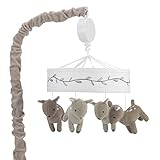 Lambs & Ivy Meadow Musical Mobile, Tan/White