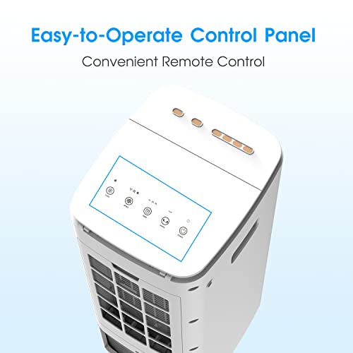 Portable Air Conditioner Evaporative Cooler with Remote Control & LED Control Panel, 2In1