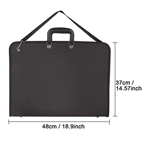 Portfolio Bag, Portfolio Folder Art Portfolio Expanding Folder File Organizer Carry Case Bag for Artwork Drawing Painting Sketch Photography Poster 15 x 19inch