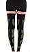 Mojo Compression Full Leg Sleeve for Men and Women 20-30mmHg - Footless Thigh High Compression Socks for Diabetic, Varicose Veins Circulation, Swelling - Black/Green, Medium - A609