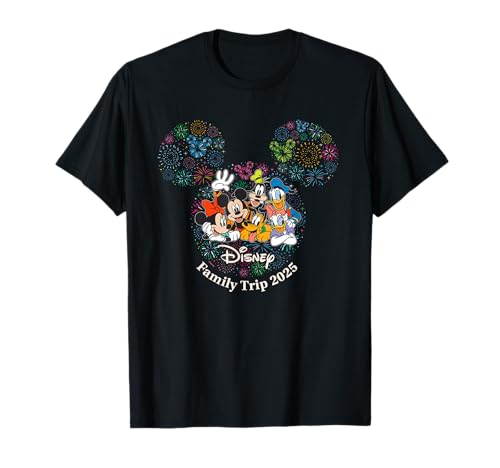 Disney Mickey & Friends Fireworks Vacation Family Trip 2025 T-Shirt