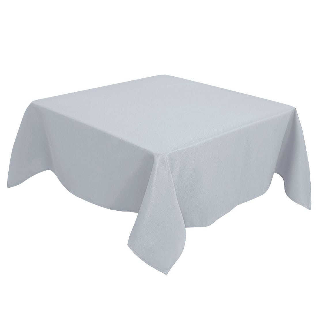 PiccoCasa Square Table Cloth 140x140 cm/55"x55", Table Cloth Wipe Clean for Kitchen Dining Wedding Party Dinner - Polyester Washable Table Cover Wrinkle Free Light Grey