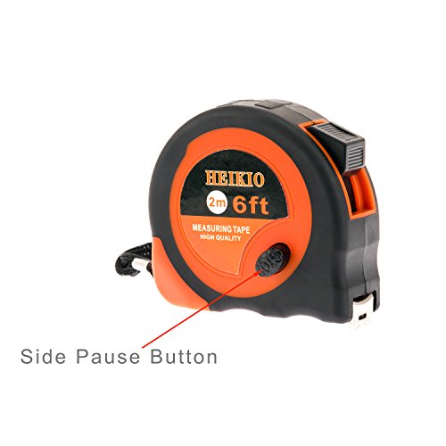 Tape Measure 6 Feet (2 Meters), Metric and Inch Scale, Sturdy Mark for