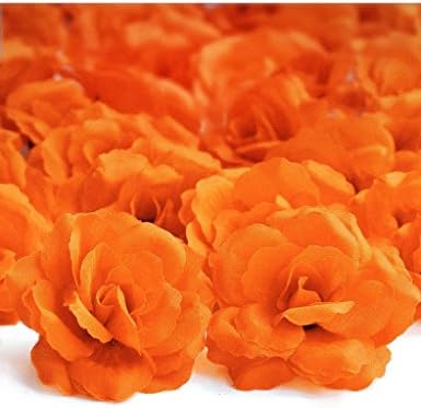 Freshheart 20pcs Artificial Big Rose Flower Heads Orange Party Wedding DIY HS8-7