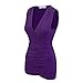Simier Fariry Women's Summer Solid V Neck Ruched Side Slim Fit Casual Tank Tops