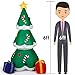 Albrillo Christmas Inflatable Tree with LED Lights Indoor Outdoor Yard Lawn Decoration - Cute Fun Xmas Holiday Blow Up Party Display, 6 Foot Tall