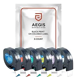Aegis Adhesives 6-Pack (6 Color) Label Tape