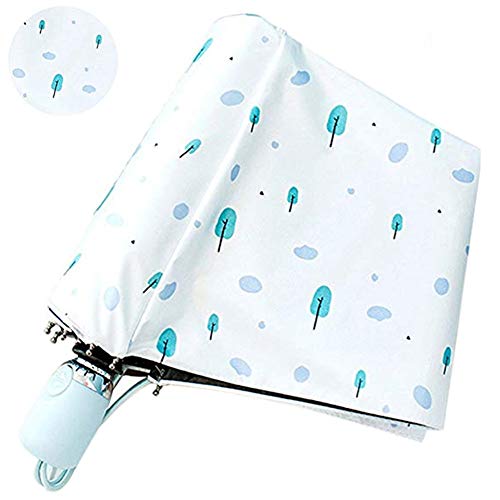 ROSYCORAL Outdoor Travel Sun & Rain UV Protection Parasol Umbrellas Lightweight Folding Auto Open Close Cute Rain Protection Golf Umbrella for Women