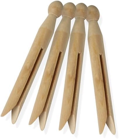 Honey-Can-Do Round Wooden Clothespins, 100 Pack (Pack of 6) Image Honey-Can-Do Round Wooden Clothespins, 100 Pack (Pack of 6) Image