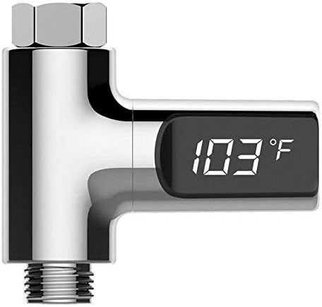 CCRALX LED Thermometer Self-Generating Electricity Water Temperture Meter Baby Shower Warm Creative No Power Consumption Shower Water Temperature Meter