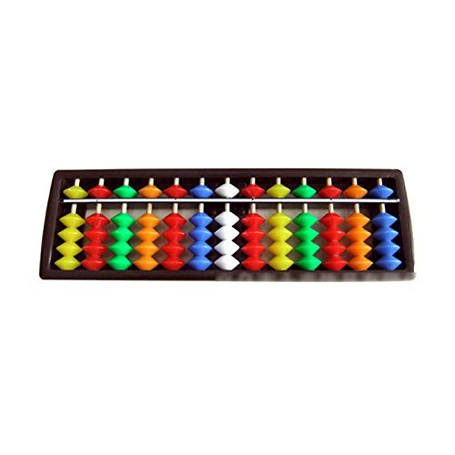 Wowlife 13 Digits Rods with Colorful Beads Plastic Abacus Arithmetic Soroban Kid's Calculating Tool