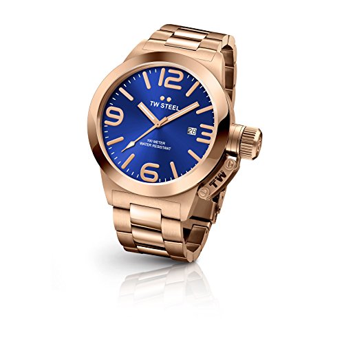 Tw steel cb182 men s canteen stainless steel rose gold …